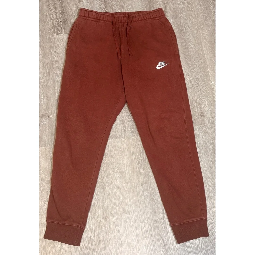 Nike‎ Sportswear Club Fleece Joggers Rust Brown Mens Small BV2671-217